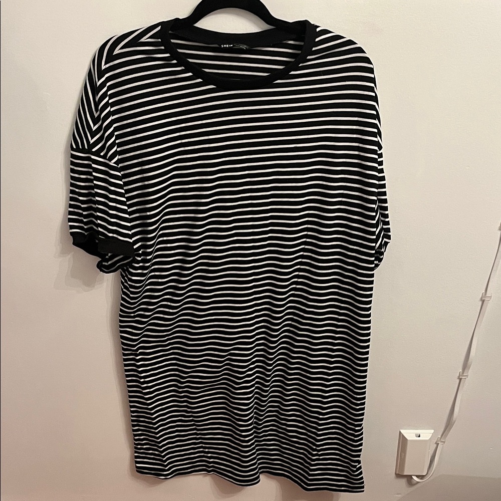 SHEIN striped T-shirt dress.